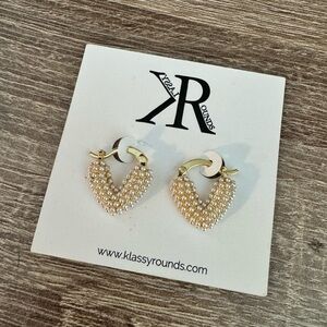 KlassyRounds pearl studded earrings